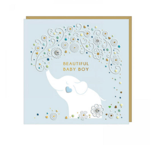Baby boy card- elephant