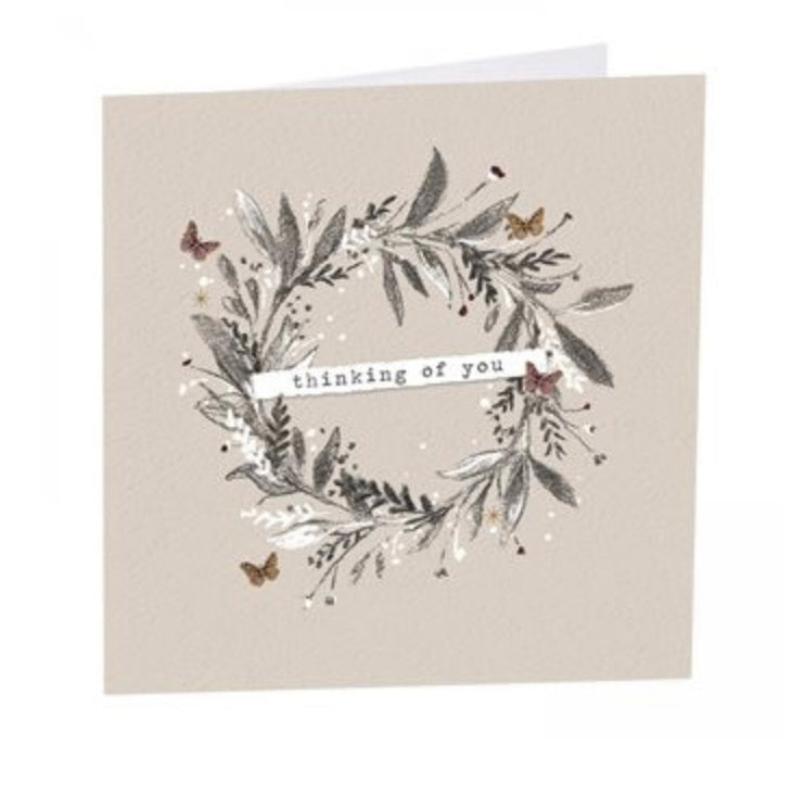 Thinking of you wreath card by art beat