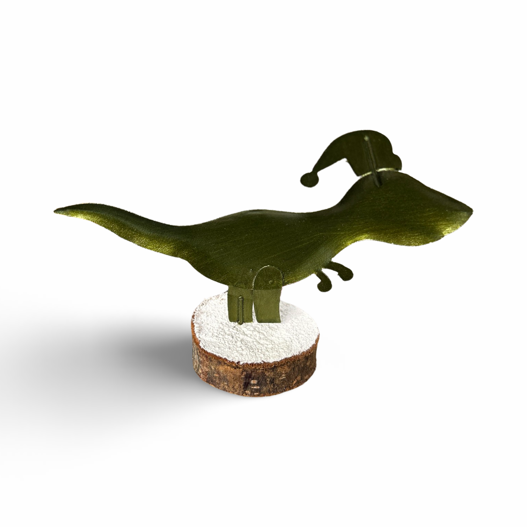 Christmas T-rex standing ornament