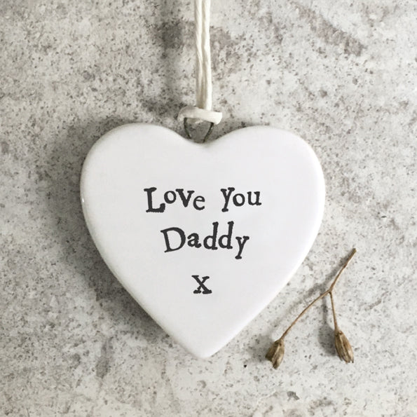 Love you Daddy , small ceramic heart by East of India