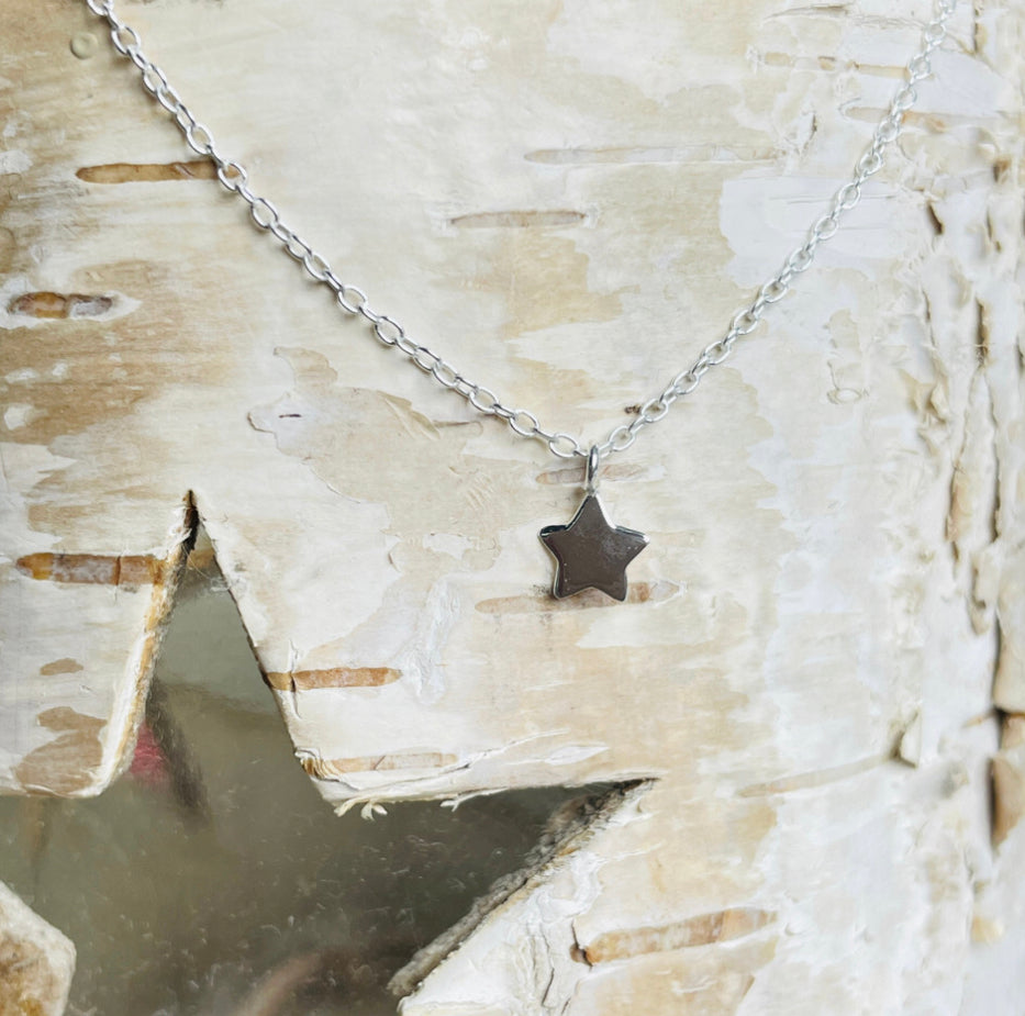 Star charm bracelet sterling silver