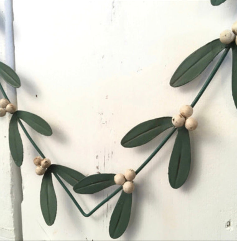 Heart shaped mistletoe wreath by Shoeless Joe