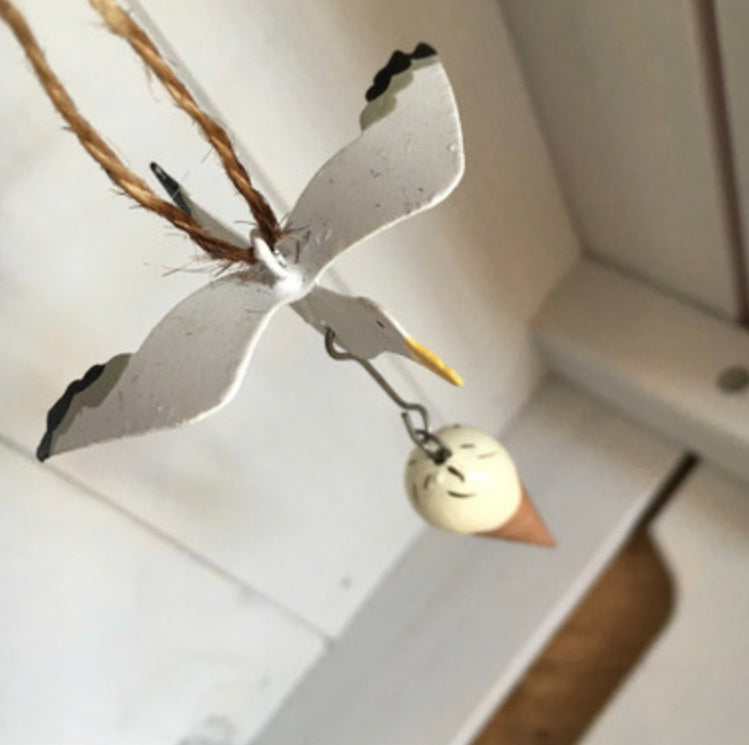 Seagull steals ice cream by Shoeless Joe