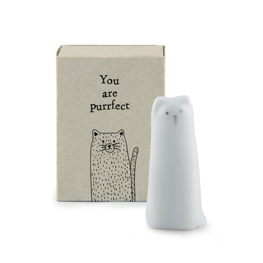 Matchbox cat ornament- you are purrfect