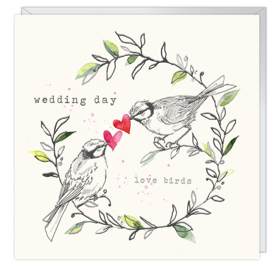 Love birds wedding card