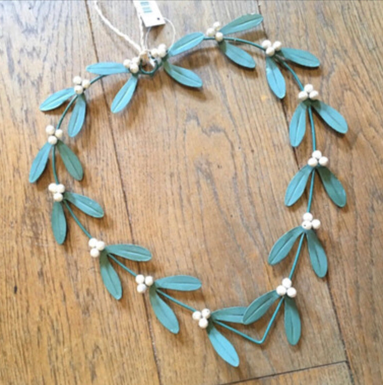 Heart shaped mistletoe wreath by Shoeless Joe