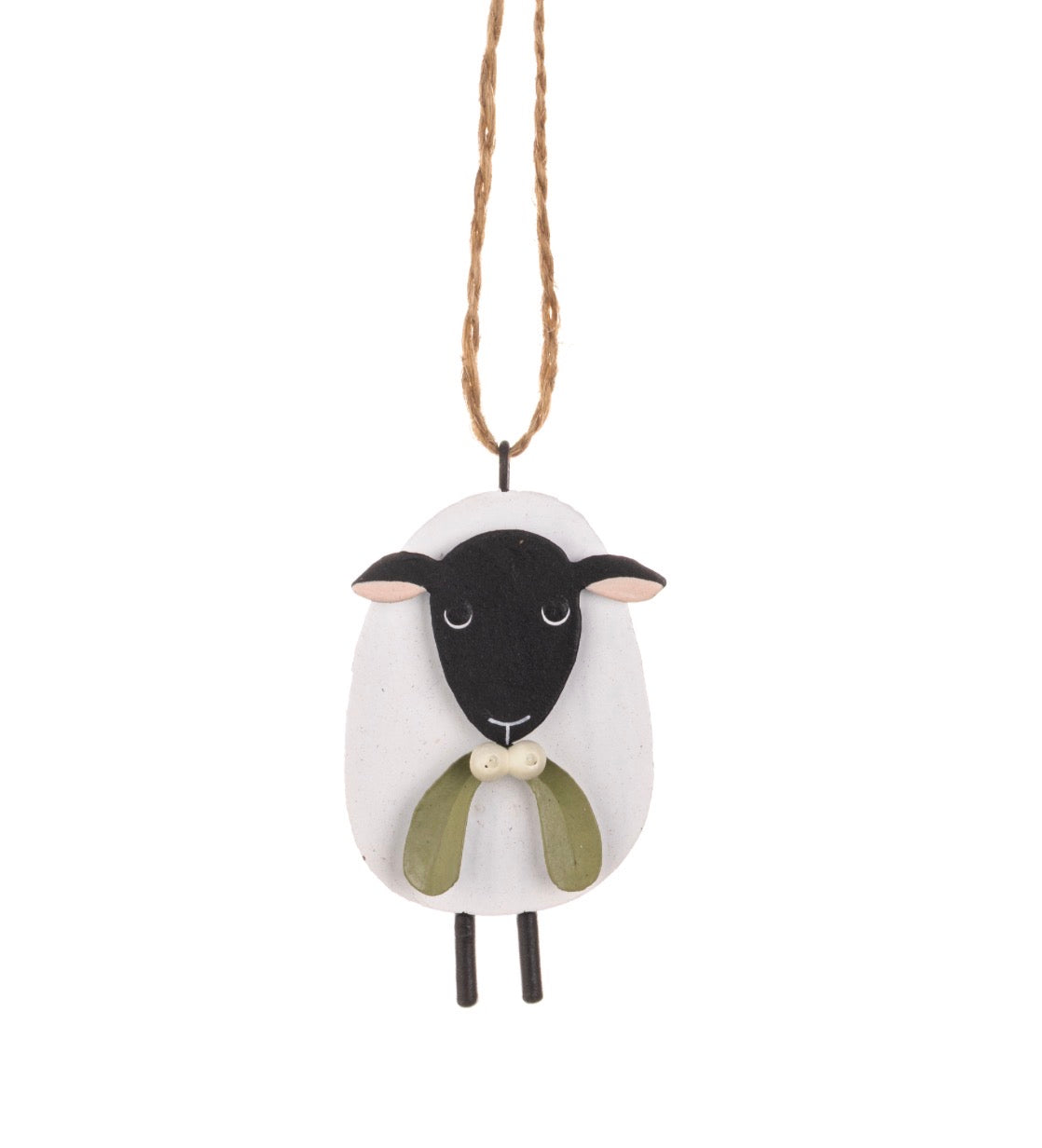 Sheep with Mistletoe Hanging christmas tree decoration