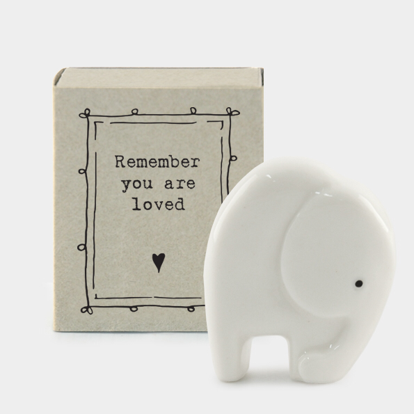 Matchbox elephant by East of India - Remember you are loved
