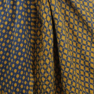 Navy and mustard mix retro tile weave scarf