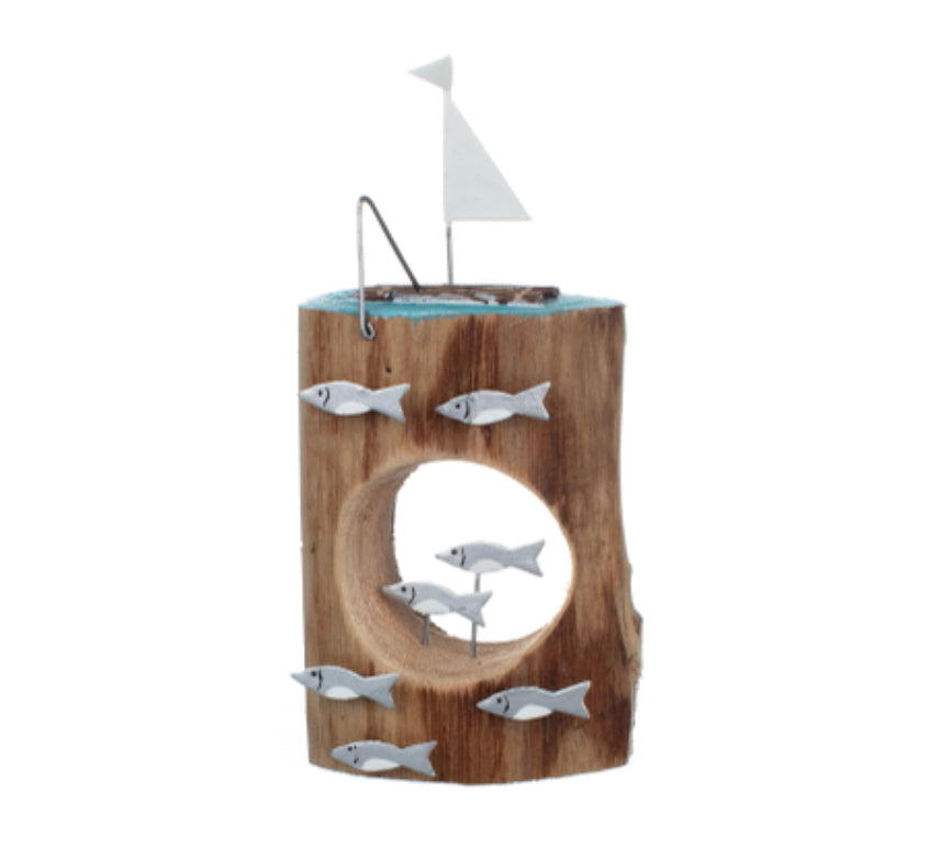 Fishing raft ornament by shoeless joe