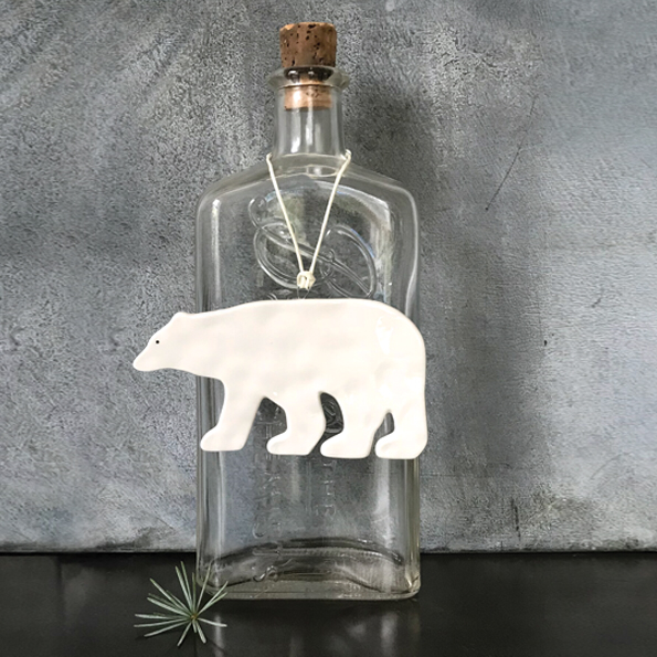 Polar bear Porcelain hanger decoration