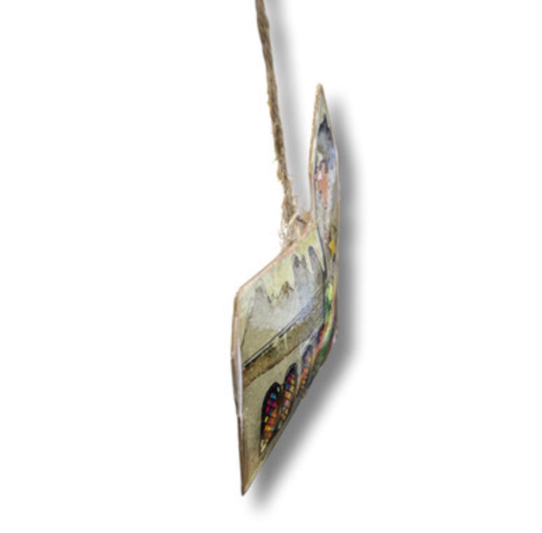 Christmas church metal hanging decoration by Shoeless Joe
