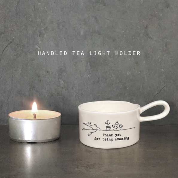 Thank you for being amazing ceramic boxed tea light holder by East of India