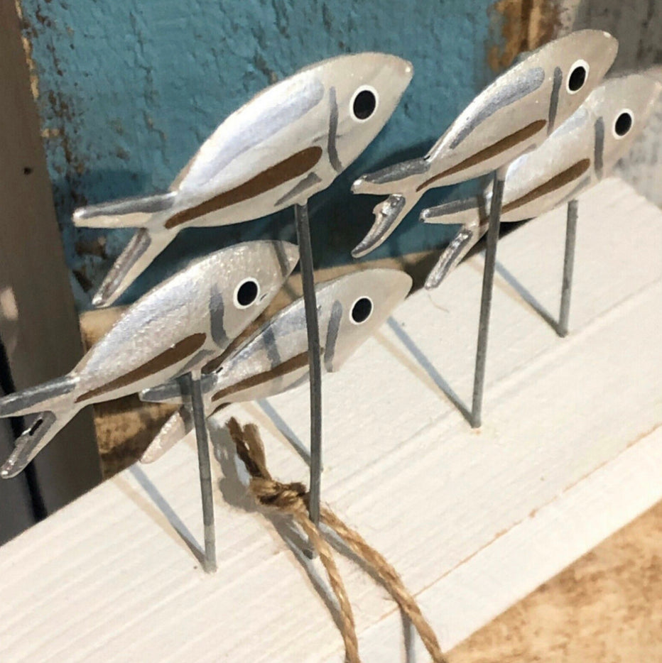 Fresh water shoal of fish. Ornament by Shoeless Joe.