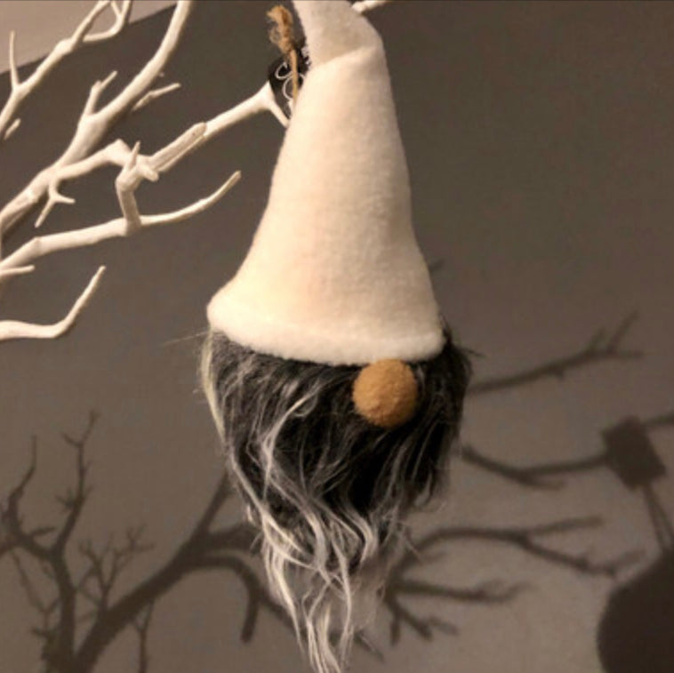 White hat gonk Christmas bauble by Shoeless Joe