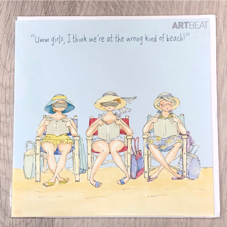 Card - Wrong type of beach by Angie Thomas
