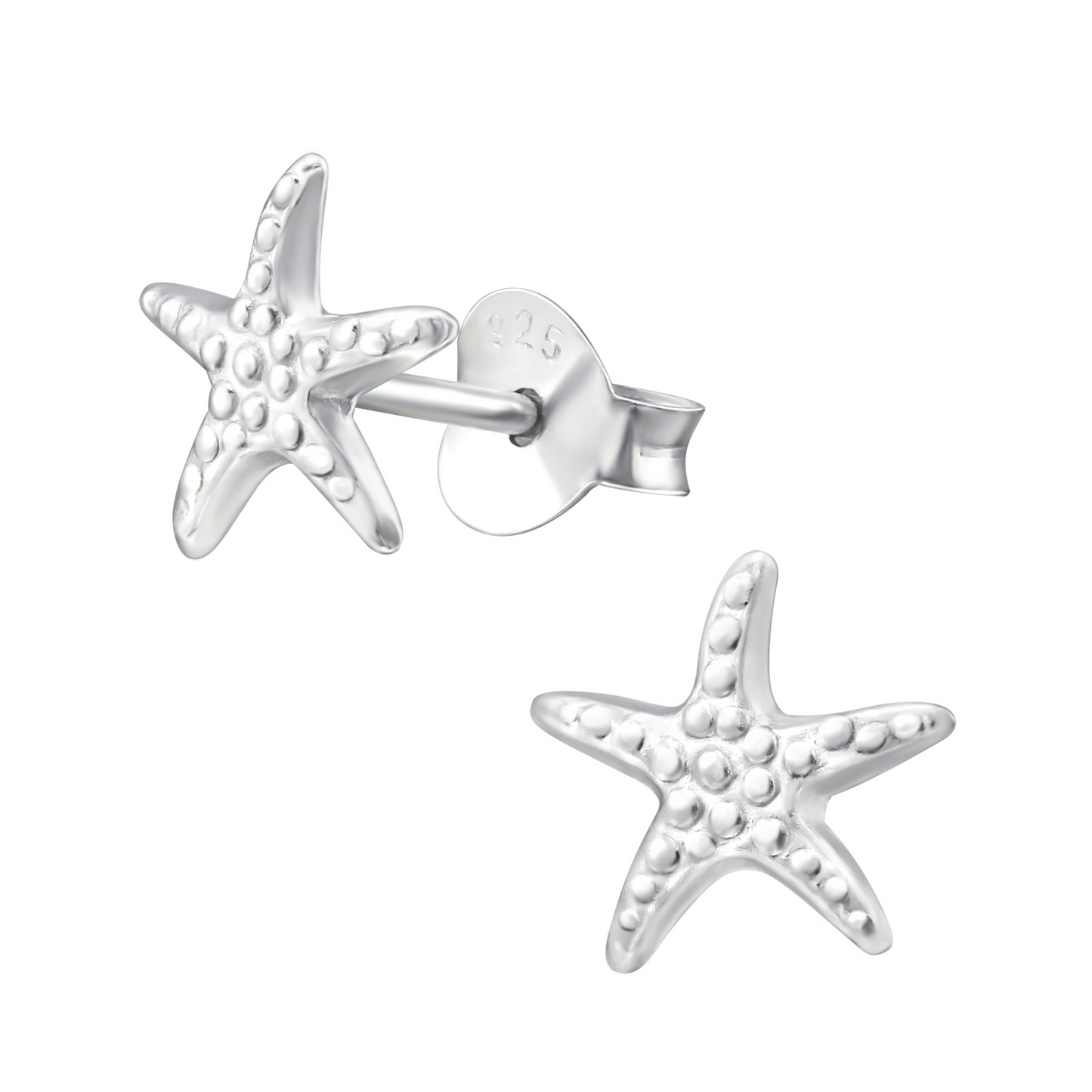 Starfish sterling silver stud earrings