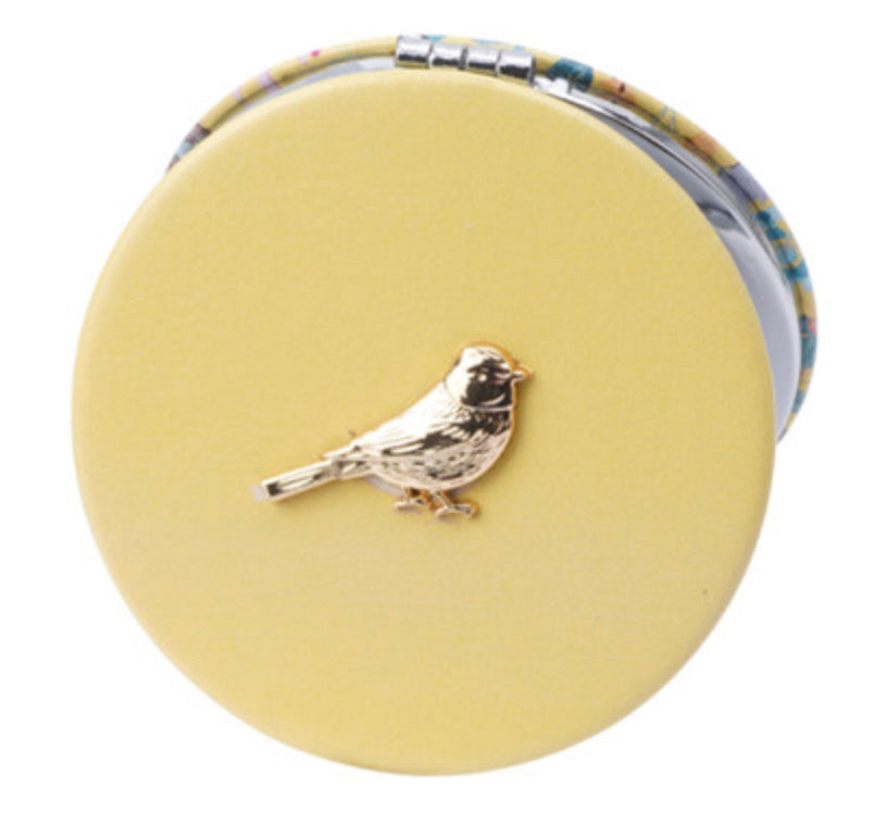 British Birds Yellow Blue Tit Compact Mirror