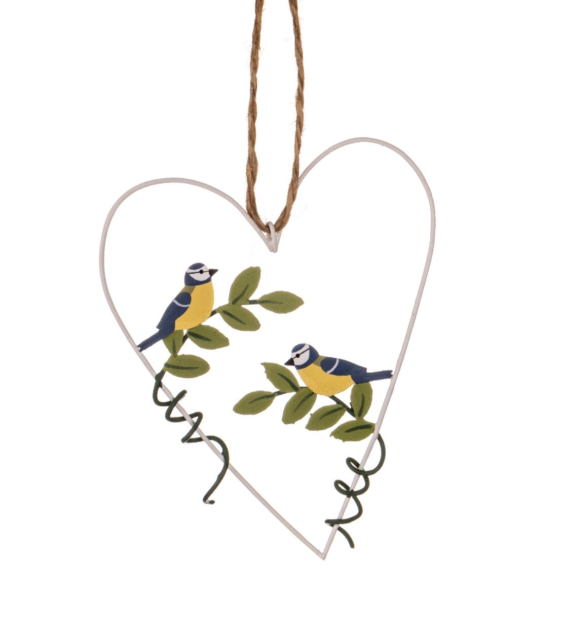 Blue Tit Heart Hanging easter decoration.