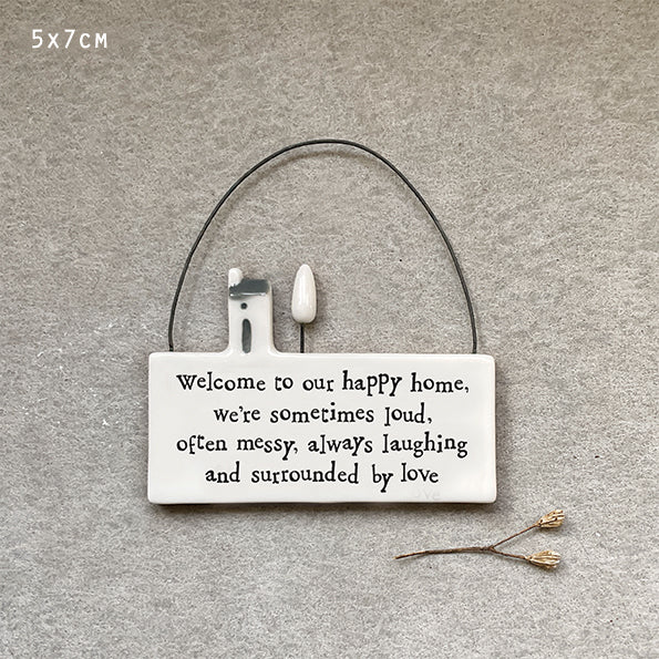 Small Hanging scene-Welcome to our happy home