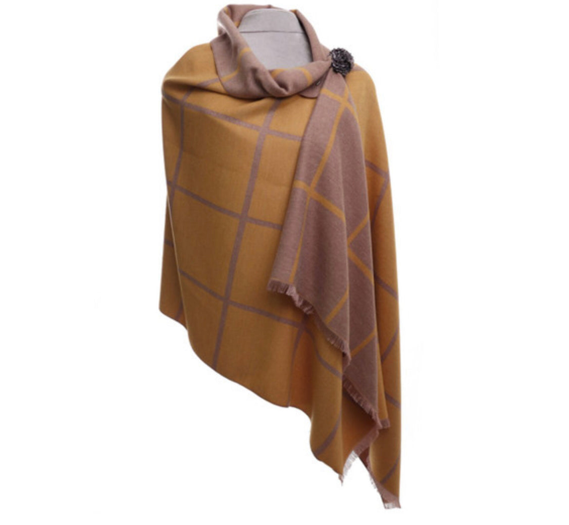 Check luxury wrap- mustard by Zelly