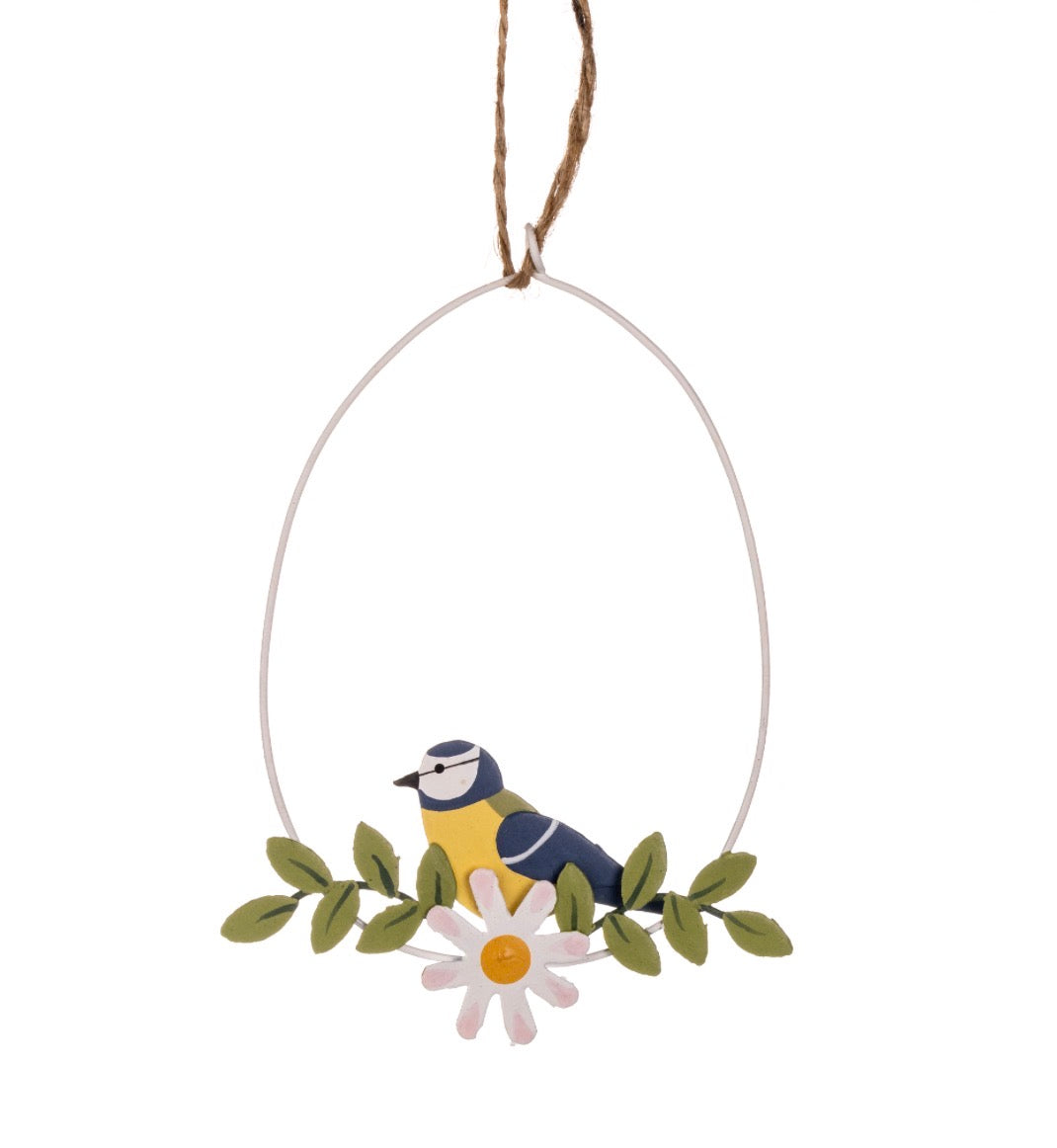 Blue Tit in Egg Hanging decoration