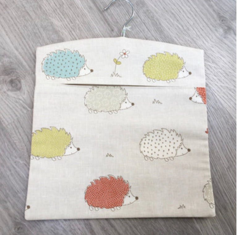 Fabric peg bag handmade by Stella’s stitchcraft.