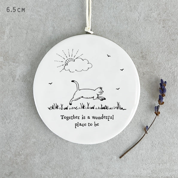 Cat hanger-Together is a wonderful place to be