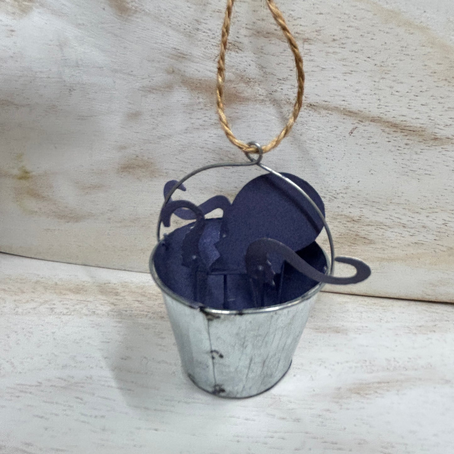 Octopus in a bucket hanging decoration