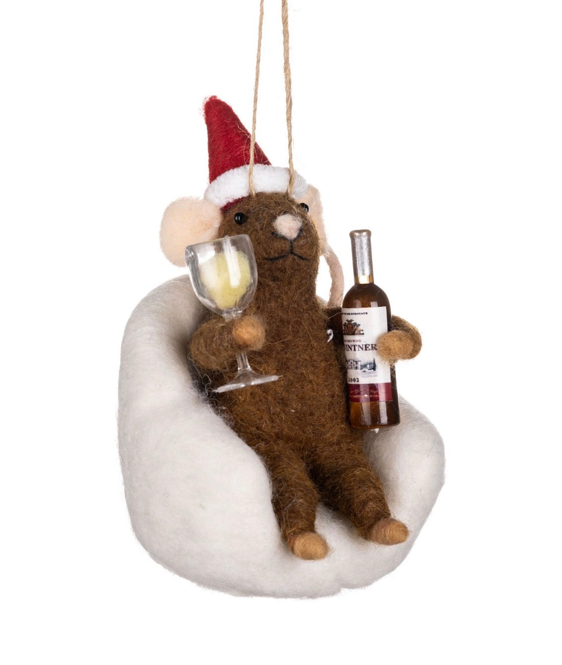 Just A Small One, Mouse felted hanging decoration.