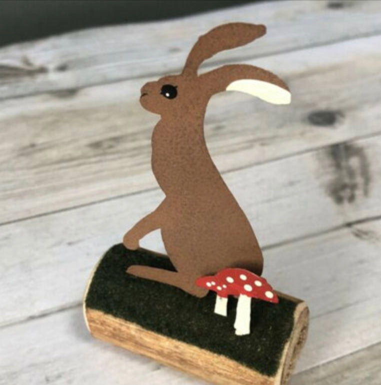 Standing hare ornament by Shoeless Joe