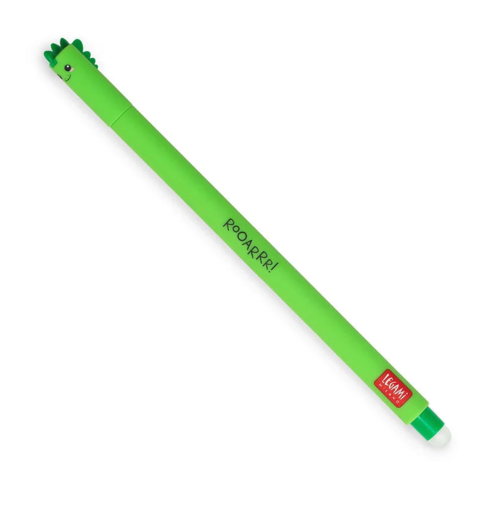 Dinosaur erasable green ink pen. Legami