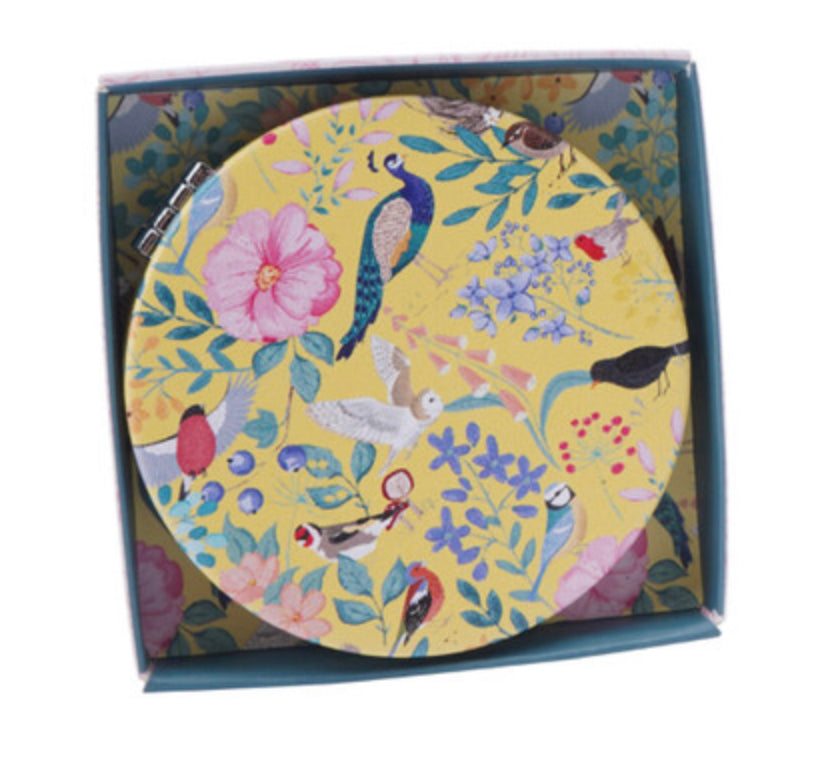 British Birds Yellow Blue Tit Compact Mirror
