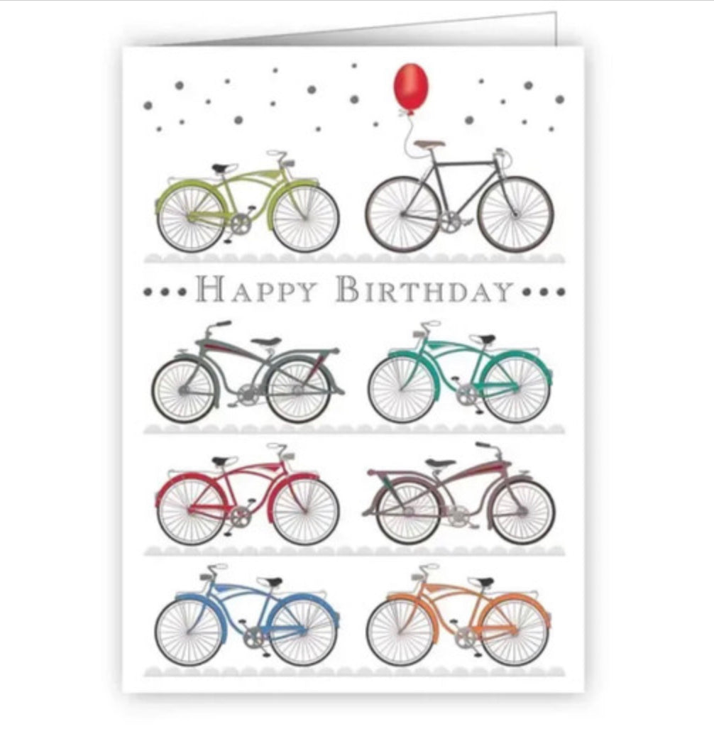Happy Birthday Bicycles . Bike mini card