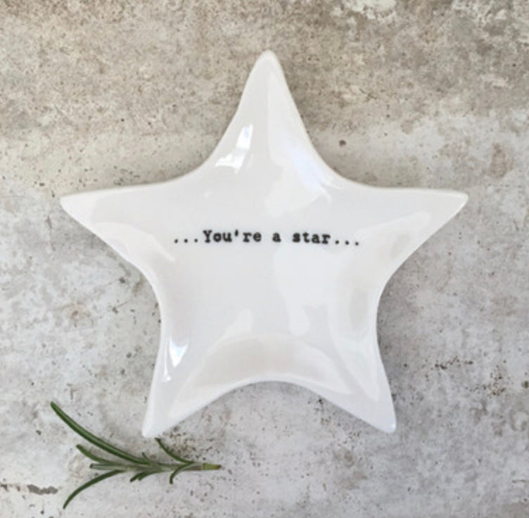 Star trinket dish- you’re a star. East of India