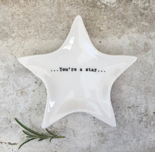 Star trinket dish- you’re a star.  East of India