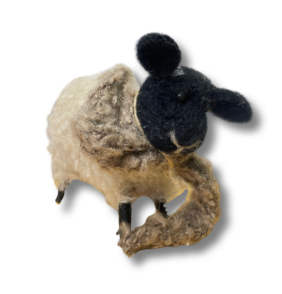 Black face woolly sheep ornament by Shoeless Joe
