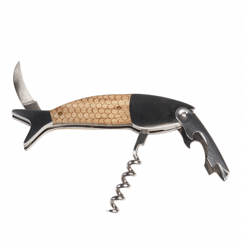 Fish shaped corkscrew in a tin - Spirit of Adventure