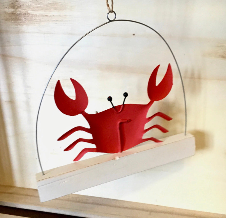 An old crab lives here sign by Shoeless Joe