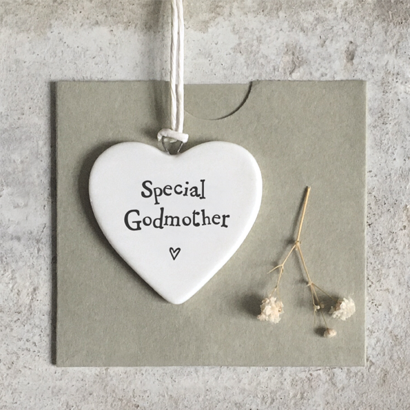 Special Godmother small ceramic heart by East of India
