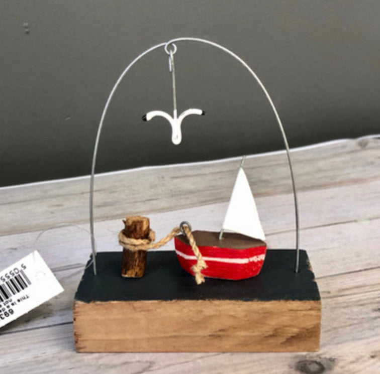 Shoeless Joe little red sail boat