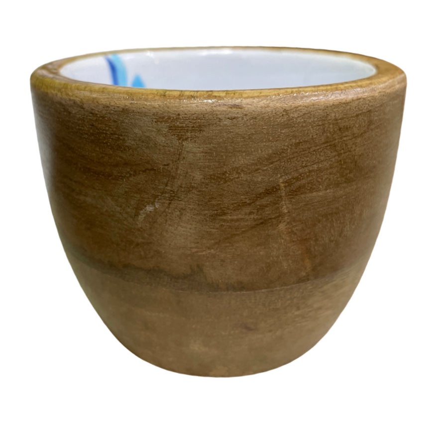 Seaweed mango wood nut bowl. Shoeless Joe