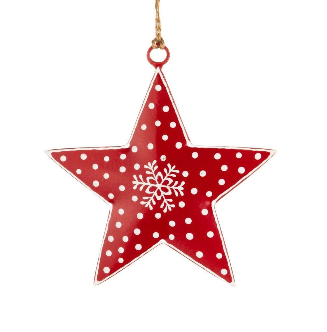 Red Snowflake Star 10cm
