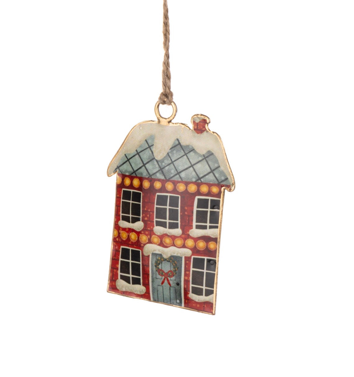 Snowy Grey Roofed House