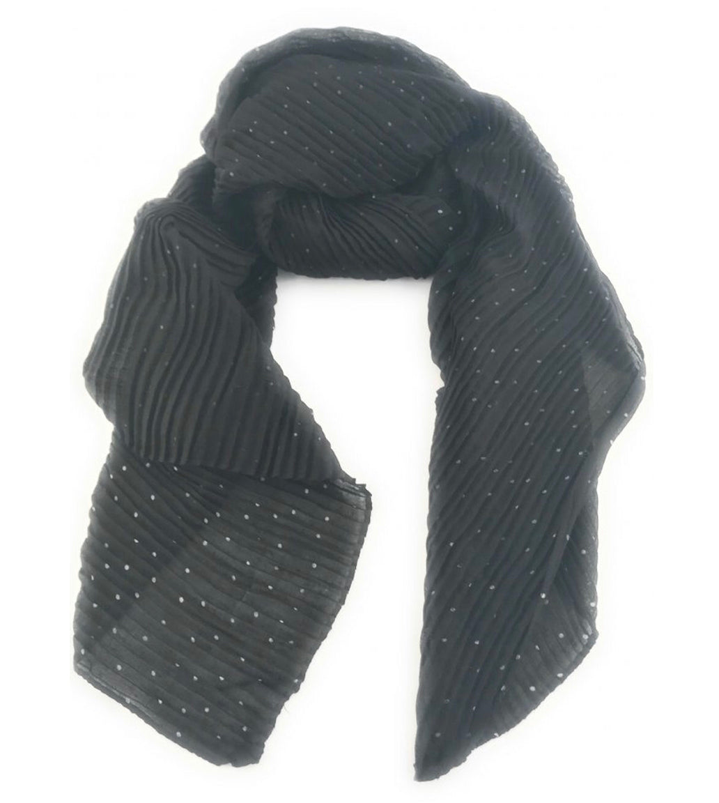 Black with white spot scarf