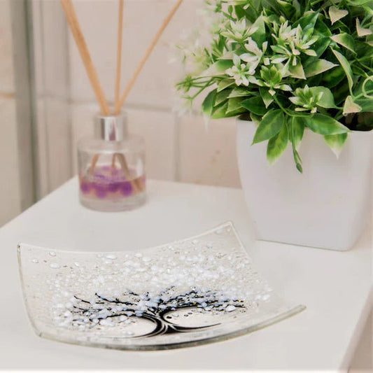 Berserks Glass Les Bois 4 Seasons Square Trinket Dish