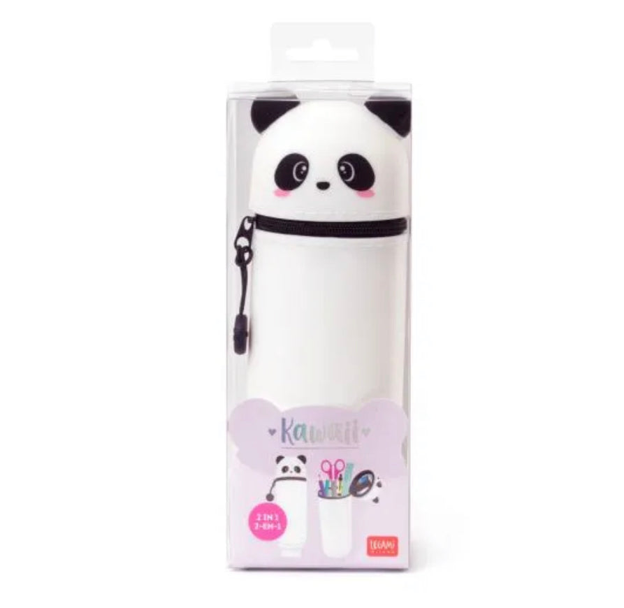 Panda 2 in 1 silicone pencil case by Legami Milano