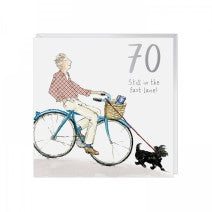 70th birthday card- fast lane