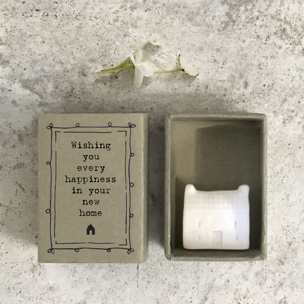 Wishing you every happiness in your new home. Matchbox keepsake by East of India