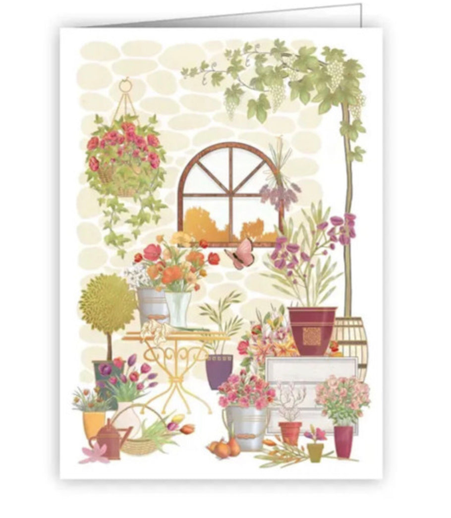 Garden Window mini greetings card
